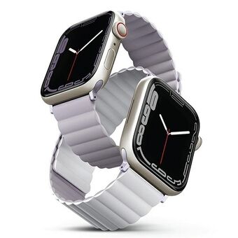 UNIQ-rem Revix Apple Watch Series 4/5/6/7/8 / SE / SE2 38/40 / 41mm. Vendbar Magnetisk lilla-hvit / lilla-hvit