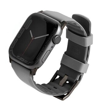 UNIQ-rem Linus Apple Watch Series 4/5/6/7/8 / SE / SE2 38/40 / 41mm. Airosoft Silikongrå/krittgrå