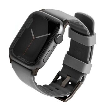 UNIQ-rem Linus Apple Watch Series 4/5/6/7/8 / SE / SE2 / Ultra 42/44 / 45mm. Airosoft Silikongrå/krittgrå