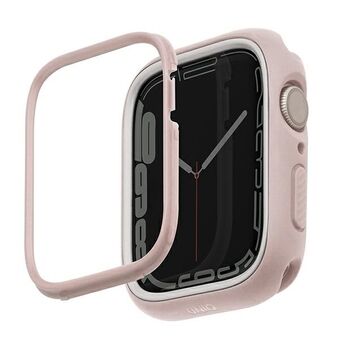 UNIQ-etui til Apple Watch Series 4/5/6/7/8/9/SE/SE2, 44/45mm, rosa-hvit/blush-hvit.