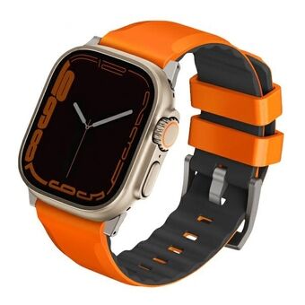 UNIQ Strap Linus Apple Watch Series 1/2/3/4/5/6/7/8/SE/SE2/Ultra 42/44/45/49 mm Airosoft Silikon Oransje/Volt Orange