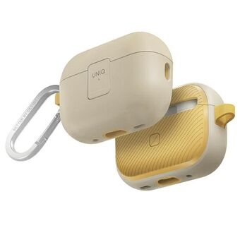 UNIQ-etuiet Clyde Lock Case AirPods Pro 2 (2022/2023) i beige-gul/ivory-canary yellow