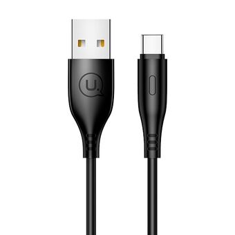 USAMS-kabel U18 USB-C 2A hurtiglading 1m svart / svart SJ267USB01 (US-SJ267)