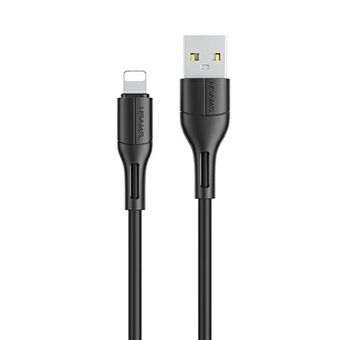 USAMS-kabel U68 lyn 2A hurtiglading 1m svart / svart SJ500USB01 (US-SJ500)