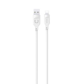 USAMS Lightning-kabel Hurtiglading 2,4A Lithe Series1,2m hvit/hvit SJ565USB02 (US-SJ565)