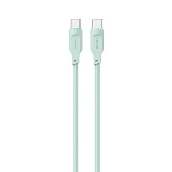 USAMS USB-C til USB-C PD hurtigladekabel 1,2 m 100 W Lithe Series Grønn/grønn SJ567USB04 (US-SJ567)