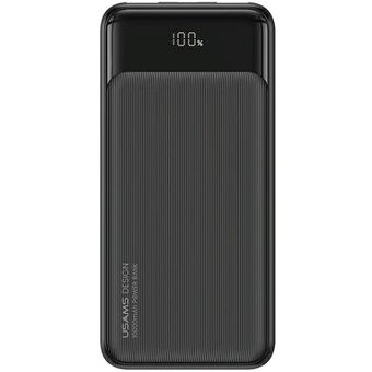 USAMS Powerbank 10000mAh 10W 1C+2A svart/black XY Series 10KCD19801 (US-CD198)