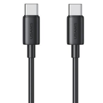 USAMS Kabel USB-C til USB-C 60W 1m Rask lading YD-serien svart/black SJ711USB01 (US-SJ711)