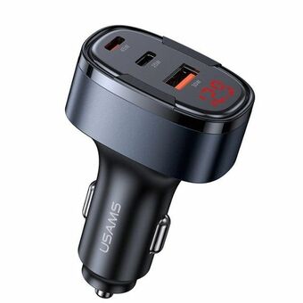 USAMS Lader. sam. 1xUSB+2xUSB-C C42 100W Hurtiglading svart/black (CC257)