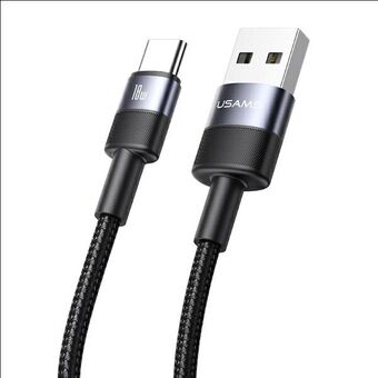 USAMS Kabel USB til USB-C 3A 1.2m Hurtiglading stål/tarnish SJ718USBSG01 (US-SJ718)