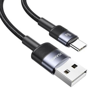 USAMS SET Kabel USB til USB-C 3A 1.2m Hurtiglading stål/ternish 30 stk. SJ718ZJ01 (US-SJ718)