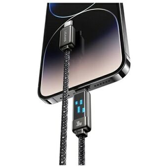 USAMS Kabel USB-C til Lightning 30W 1,2m Sinklegering Hurtiglading Datakabel Meteor-serien SJ743USB01 (US-SJ743)