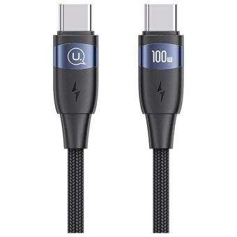 USAMS Kabel USB-C til USB-C 100W 2m Aluminiumslegering Hurtiglading & Datakabel SJ633USB01 (US-SJ633)