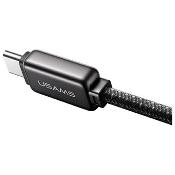 USAMS Kabel USB-C til USB-C 100W 1.2m Sink Legering Hurtiglading Datakabel Meteor Serien SJ744USB02 (US-SJ744)