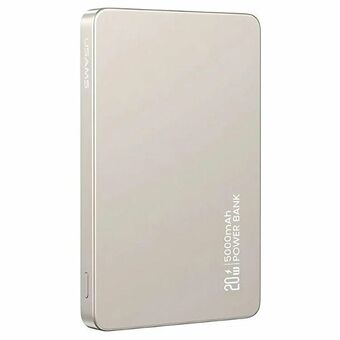 USAMS Induksjonsstrømpebank 5000mAh 20W PD Hurtiglading titan/titanium CY Series 5KCD23102 (US-CD231)