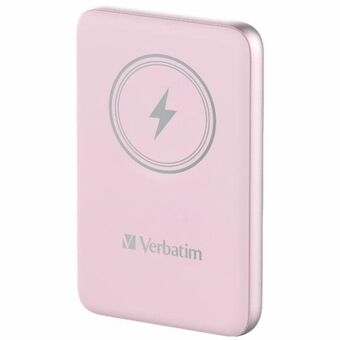 Verbatim Powerbank induksjon `n` Go 15W 5000mAh trådløs magnetisk rosa/pink 32243