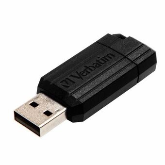 Verbatim Minnepinne 128GB USB-A 2.0 PinStripe svart/black 49071