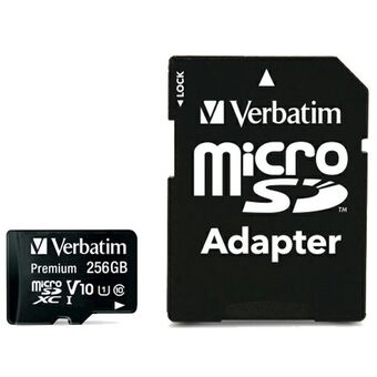 Verbatim Karta microSDXC 256GB V10 + adapter svart/black 44087