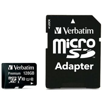 Verbatim Karta microSDXC 128GB V10 + adapter svart/black 44085