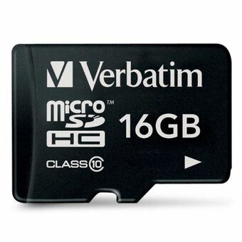 Verbatim Karta microSDHC 16GB V10 svart/black 44010