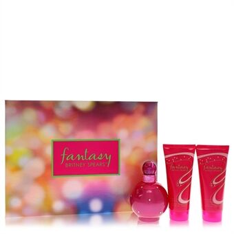 Fantasy by Britney Spears - Gift Set -- 3.3 oz Eau De Parfum Spray + 3.3 oz Body Souffle + 3.3 oz Shower Gel - for kvinner