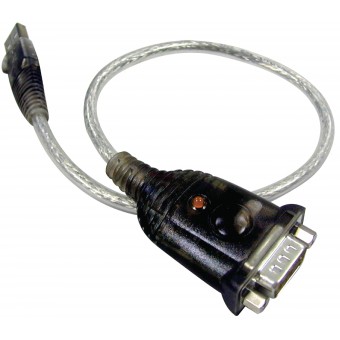 Usb 2.0 Kabel USB A hann - DB9 hann 0,35 m Grå