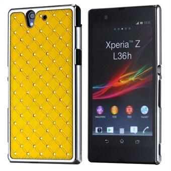 Bling Bling med krom sider Xperia Z (gul)