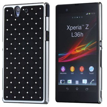 Bling Bling med krom sider Xperia Z (svart)