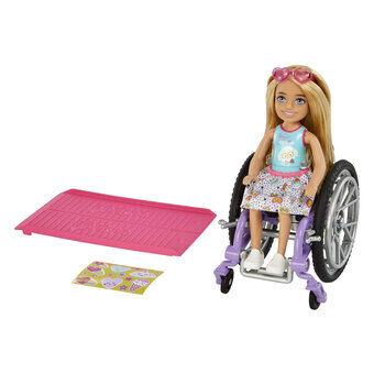 Barbie Chelsea Rullestol Modepop - Blond