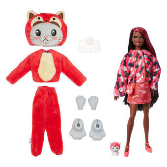 Barbie Cutie Reveal Motedukke Rød Panda