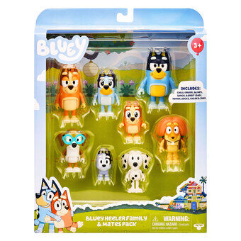 Bluey Lekefigurer Familie & Venner, 8 stk.