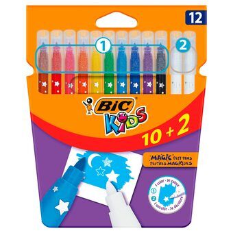 BIC Kids Farger & Visk ut, 10 + 2 gratis