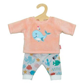 Dukkekjole Pyjamas Rosa Hval, 35-45 cm