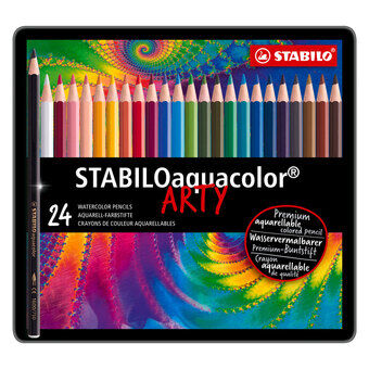 STABILO Aquacolor - Akvarell Fargeblyant - Metalleske 24 Stk.