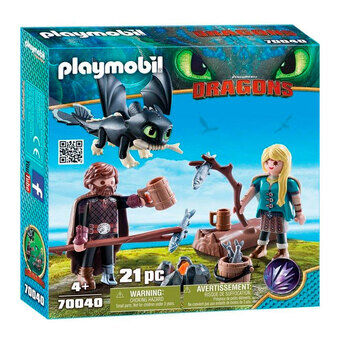 PLAYMOBIL drager 70040 Hiccup og Astrid lekesett