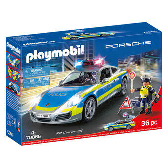 Playmobil Porsche 911 Carrera 4S Politi - Hvit - 70066