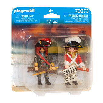 PLAYMOBIL pirater piratkaptein og rød skjørtsoldat - 70273