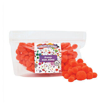 Colorations - Pom Poms Oransje, 100 stk.