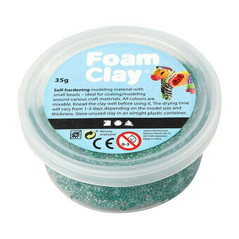 Foam Clay - mørkegrønn, 35gr.