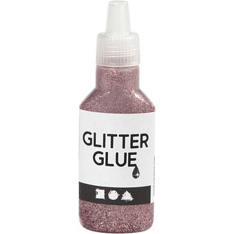 Glitterlim rosa, 25ml