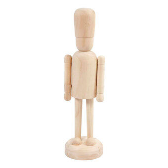 Houten figur på fot, 45 cm