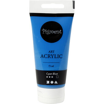 Pigment akrylmaling cyanblå, 75ml