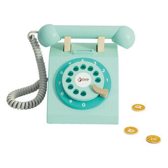 Classic World Houten Retro Telefon Turkis