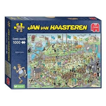 Jan van haasteren puslespill - høylandsspill, 1000 brikker.