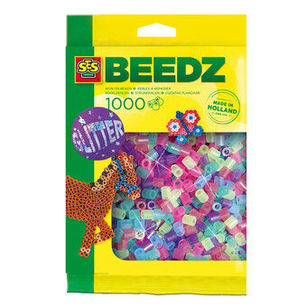 Ses Fuse perler - blanding glitter, 1000 stk.