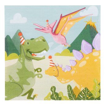 Servietter Dino party, 33x33cm