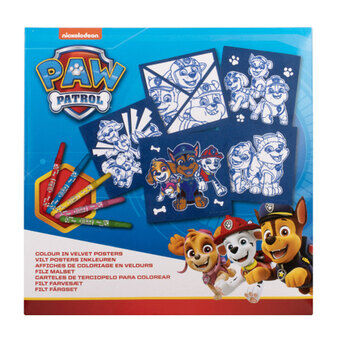 Paw patrulje filt farger 18x18 cm - 5 stk