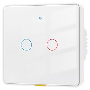 MG-KG110 2-veis WiFi+433 Dual Mode Berørings Smart Bryter Tuya APP Tale Kontroller Vegglys Bryter, EU Plug / Hvit