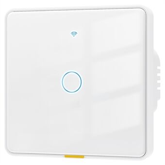 MG-KG110 1 Kanals WiFi+433 Dobbel Modus Touch Smart Bryter Tuya APP Stemmestyring Vegglys Bryter, EU Plugg  /  Hvit