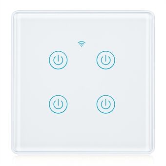 DS-101JL-4 4 Gangs WiFi + Bluetooth Dobbeltmodus APP Stemmekontroll Smart Berøringsveggbryter